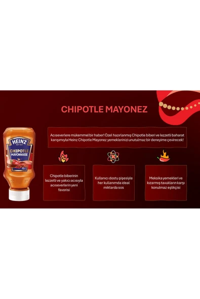 Heinz Chipotle Acı Mayonez 225 g - Resim 2