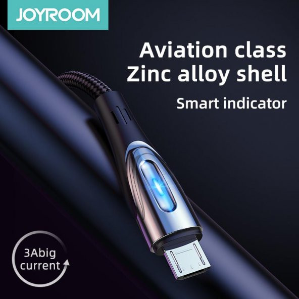 Joyroom S-M411 Sharp Serisi Mikro Şarj ve Data Kablosu 2M Siyah - 7