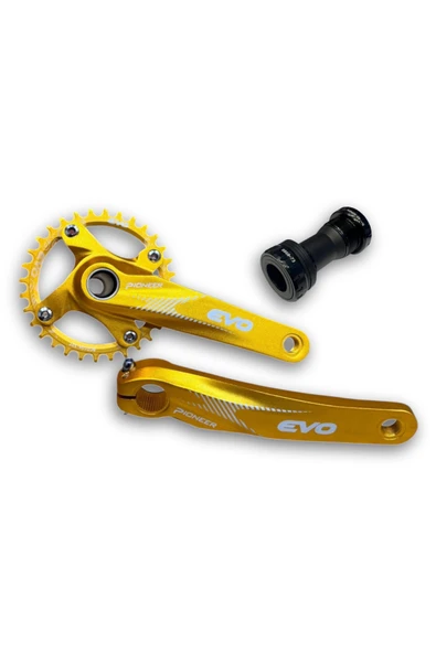 BİKE SKY EVO 32T Sarı Hollowtech Göbek Tek Yaprak Aynakol ürün görseli 1