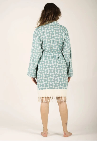 Aphrodithe %100 Pamuk Tasarım Bornoz - 2