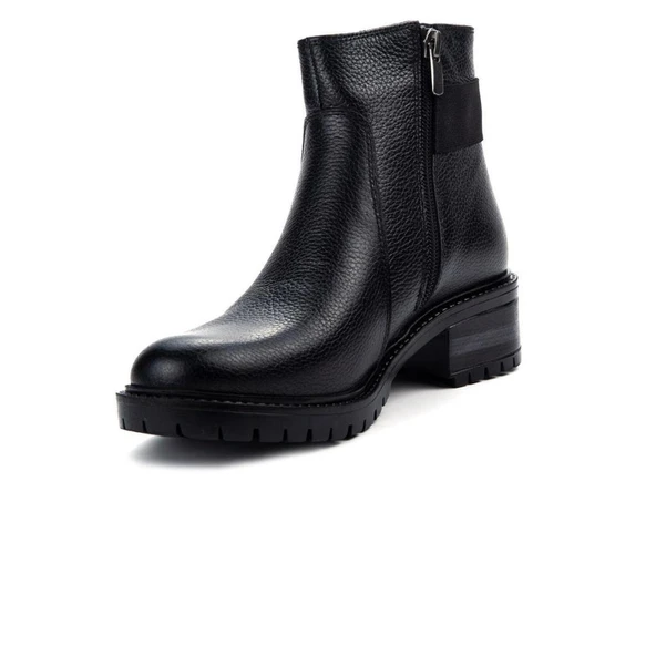 VENÜS 3309-1K KISA TOPUK KAYMAZ GÜNLÜK DERİ KADIN BOT - Resim 3