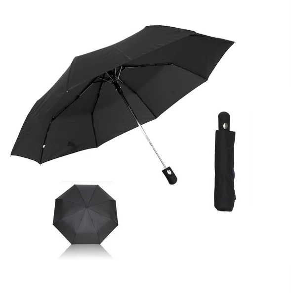 pilelistore Tam Otomatik 8 Telli Siyah Şemsiye
