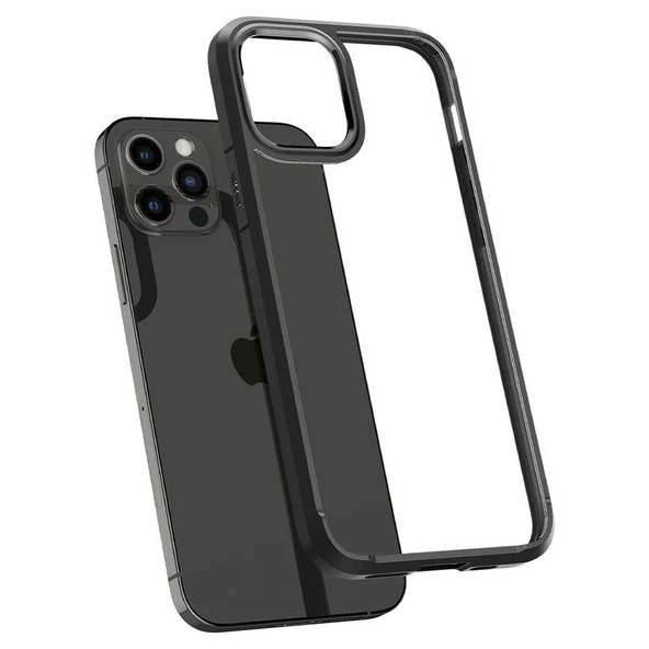 Spigen iPhone 12 / iPhone 12 Pro ile Uyumlu Kılıf Ultra Hybrid Matte Black - Resim 7