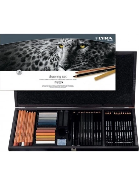 Lyra Drawing 47 Parça Ahşap Kutulu Eskiz Çizim Seti / L2054001 ürün görseli 1