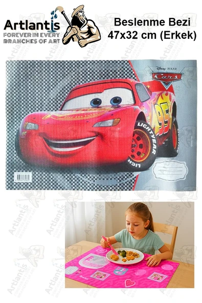 Beslenme Bezi Erkek Modeli Yıkanabilir 32x47 cm 1 Adet Beslenme Örtüsü Okul Öncesi Kreş Anasınıfı İlkokul İçin İdeal - 7