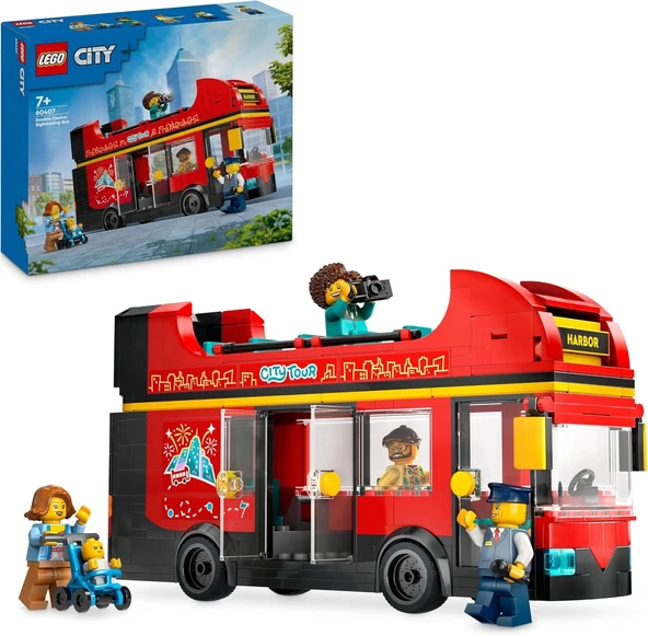 LEGO City Kırmızı İki Katlı Gezi Otobüsü 60407 – 7 Yaş ve Üzeri Kız ve Erkek Çocuklar için Yılbaşı Hediyesi Fikri, 4 Min ürün görseli