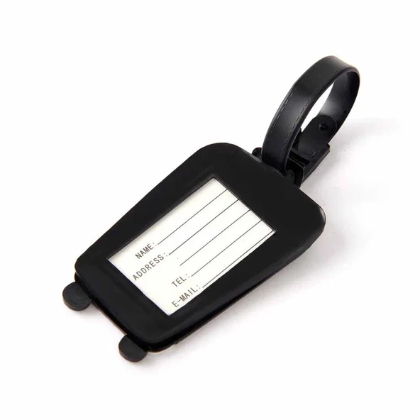 Valiz İsimlik Etiket / Valiz İsimliği 1 Adet - Şeffaf PVC Bavul Etiketi