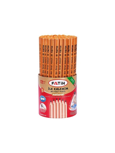 Fatih İlk Kalemim Jumbo Üçgen Natural Kurşun Kalem 72 Adet ürün görseli 1