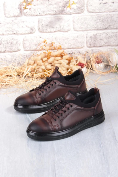 Fort 1196 Etap Lastik Bağcıklı Rahat Hafif Dikişli Taban Erkek Ayakkabı - Resim 11