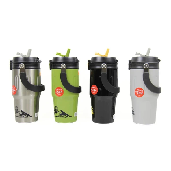 Shotay Journey Mug Çift Kullanımlı Kapak 650 Ml. Beyaz ST-8166 - Resim 2