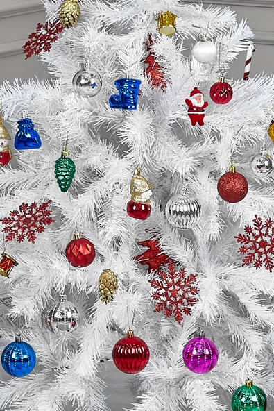 Waldern Luxury Series 180 CM Beyaz Yılbaşı Çam Ağacı - Resim 4