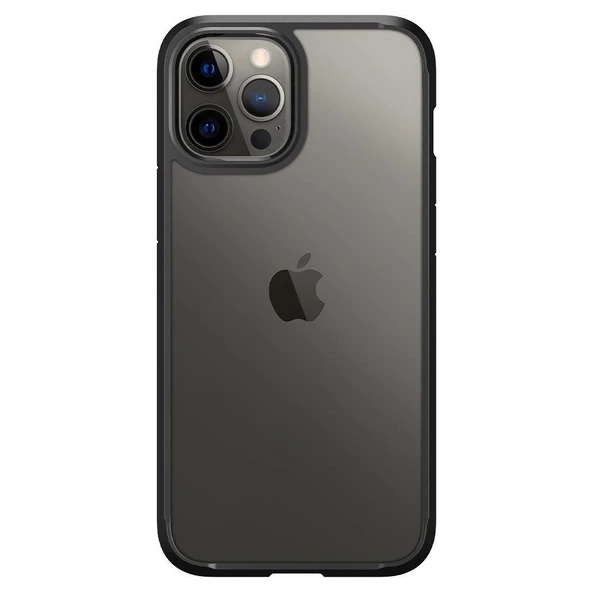 Spigen iPhone 12 / iPhone 12 Pro ile Uyumlu Kılıf Ultra Hybrid Matte Black - Resim 8