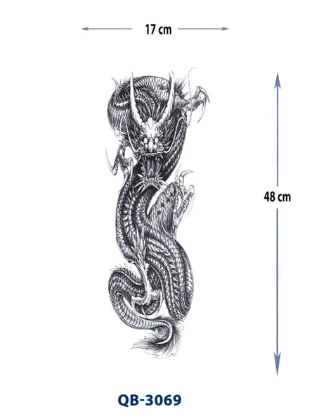 QB-3069 EJDERHA DESEN GEÇİCİ KOL DÖVMESİ-TATTO ürün görseli
