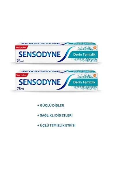 Sensodyne Diş Macunu Derin Temizlik 75 ml 2 Adet ürün görseli 1