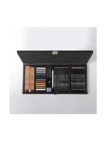 Lyra Drawing 47 Parça Ahşap Kutulu Eskiz Çizim Seti / L2054001 - Resim 2