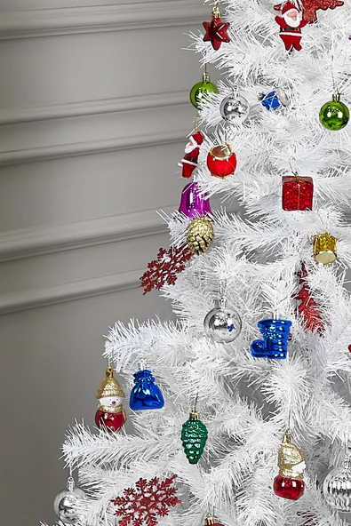 Waldern Luxury Series 150 CM Beyaz Yılbaşı Çam Ağacı 260 Dal - Resim 3