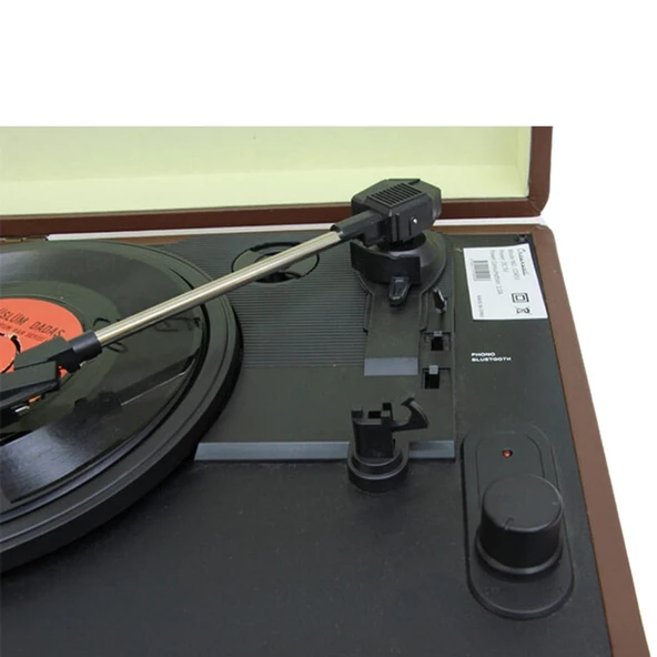 Pikap Çantalı Önden Hoparlörlü Kahverengi Bluetooth Hoparlör Plakçalar C0453 - Resim 5