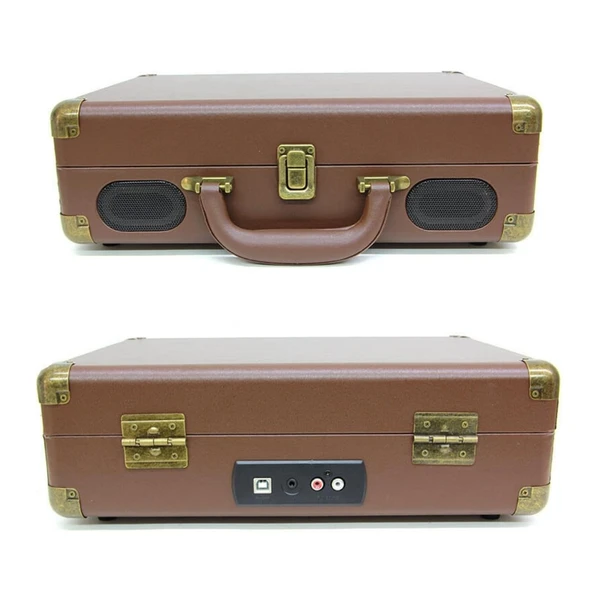 Pikap Çantalı Önden Hoparlörlü Kahverengi Bluetooth Hoparlör Plakçalar C0453 - Resim 4