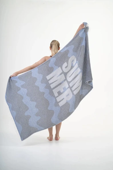 Halikarnas Lacivert & Mavi Peştemal %100 Pamuk