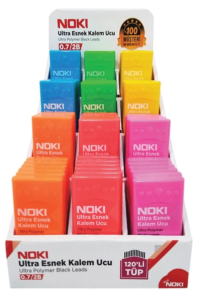 Kalem Ucu 120 li 0.7 mm 2B 1 Paket Noki Çoklu Versatil Kalem Uç Mekanik Uçlu Otomatik Kurşun Kalem Ucu 60 mm Yumuşak - Resim 4