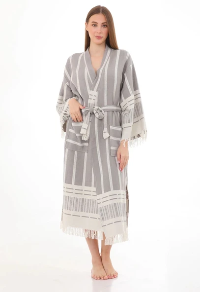 Astrea %100 Pamuk Özel Tasarım Peştemal Bornoz Özel - 3