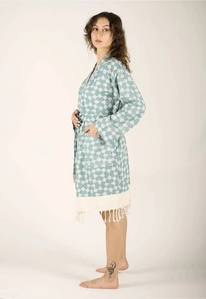 Aphrodithe %100 Pamuk Tasarım Bornoz - 3