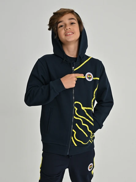 Fenerbahçe S.K. 25/26 Tribün All Over Baskı Çocuk Sweatshirt - Resim 4
