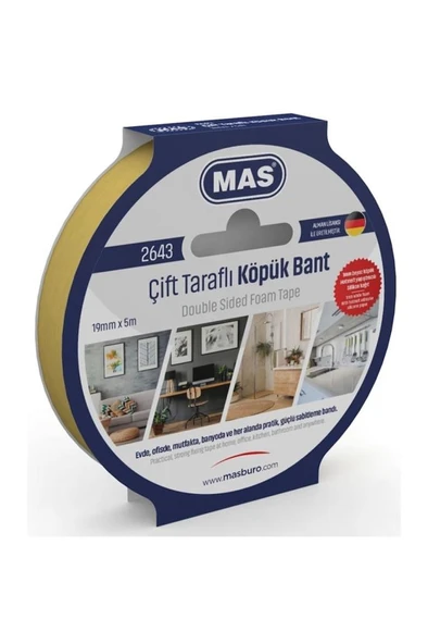 Mas 2642 Çift Traflı Köpük Bant 19Mm * 5M ürün görseli 1