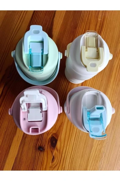 Shotay Askili Mug Pastel Renk 450 Ml.Beyaz ST-8099 - Resim 5