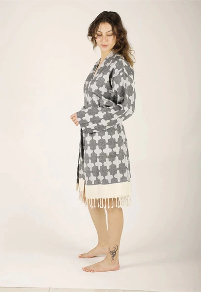 Demeter %100 Pamuk Tasarım Peştemal Bornoz - 4