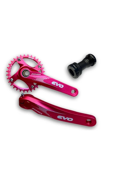 BİKE SKY EVO 32T Kırmızı Hollowtech Göbek Tek Yaprak Aynakol ürün görseli 1