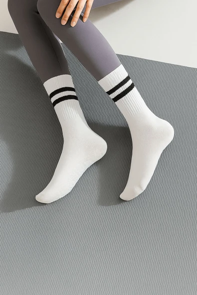 8 Çift Yoga Pilates Kaydırmaz Çorap – Karışık Renkli - 3