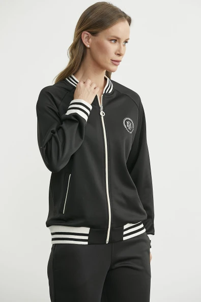 Şerit Detaylı Scuba Eşofman Takım - Siyah - Resim 3