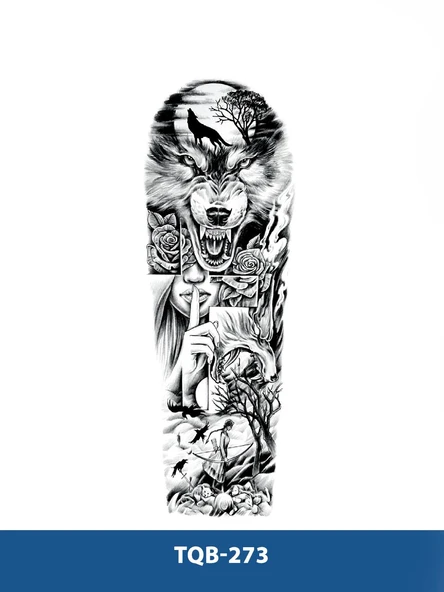TQB-273 KURT VE KADIN DESEN GEÇİCİ KOL DÖVMESİ-TATTO ürün görseli