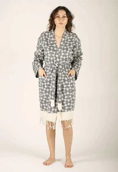 Aphrodithe %100 Pamuk Tasarım Bornoz