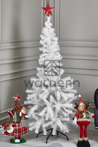 Waldern Luxury Series 150 CM Beyaz Yılbaşı Çam Ağacı 260 Dal - Resim 2