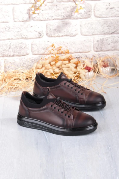 Fort 1196 Etap Lastik Bağcıklı Rahat Hafif Dikişli Taban Erkek Ayakkabı - Resim 8