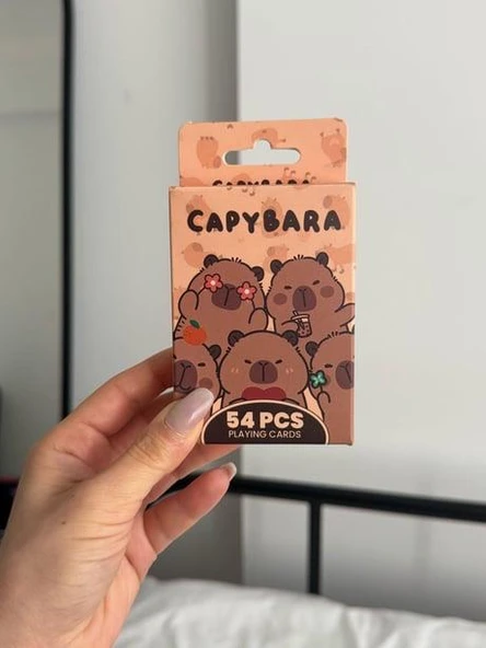 Anime Capybara İskambil Poker Kartı