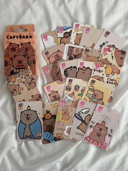 Anime Capybara İskambil Poker Kartı - 2