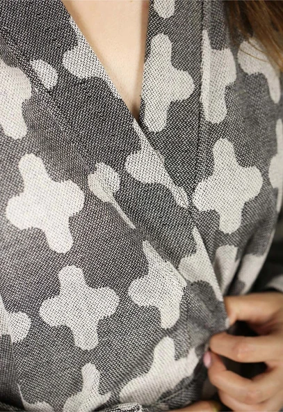 Demeter %100 Pamuk Tasarım Peştemal Bornoz - 2