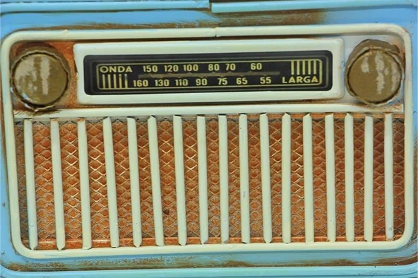 C1321 DEKORATİF METAL RADYO MAVİ - 4