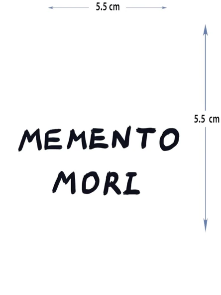 MED-059 YARI KALICI MOMENTO MORI-ÖLECEĞİNİ HATIRLA YAZILI DÖVME-TATTO ürün görseli