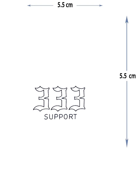 MED-112 YARI KALICI 333 SUPPORT-DESTEK DAYANAK YAZILI DÖVME-TATTO ürün görseli