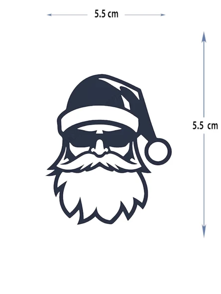 MED-104 YARI KALICI GÖZLÜKLÜ NOELBABA DESEN DÖVME-TATTO ürün görseli