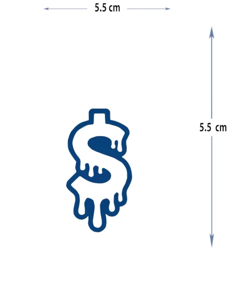 MED-036 YARI KALICI ERİYEN DOLAR DESEN DÖVME-TATTO ürün görseli