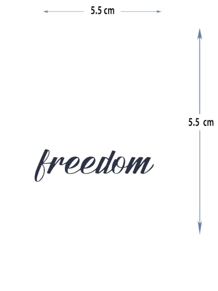 MED-106 YARI KALICI FREEDOM-ÖZGÜRLÜK YAZILI DÖVME-TATTO ürün görseli