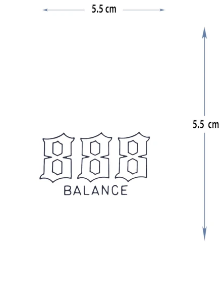 MED-108 YARI KALICI 888 BALANCE-DENGE YAZILI DÖVME-TATTO ürün görseli