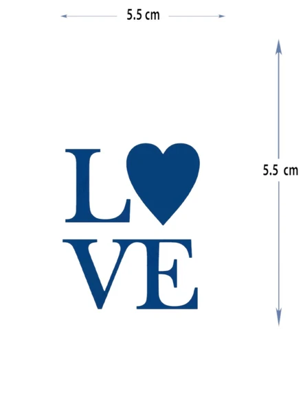 MED-034 YARI KALICI LOVE-AŞK YAZILI DÖVME-TATTO ürün görseli