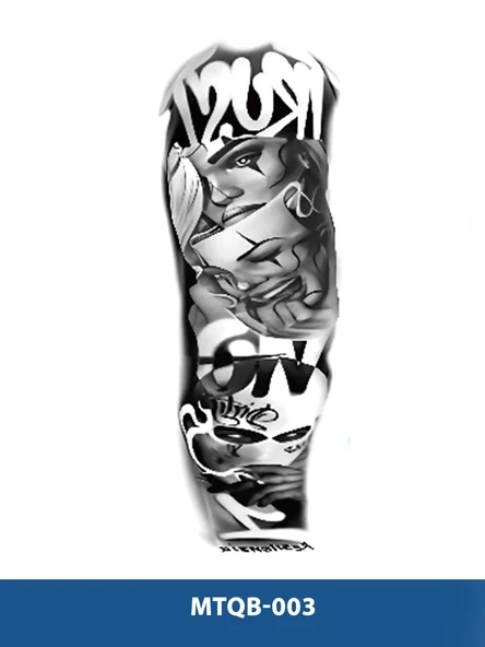 MTQB-003 MASKELİ AMİGO DESEN GEÇİCİ KOL DÖVMESİ-TATTO ürün görseli