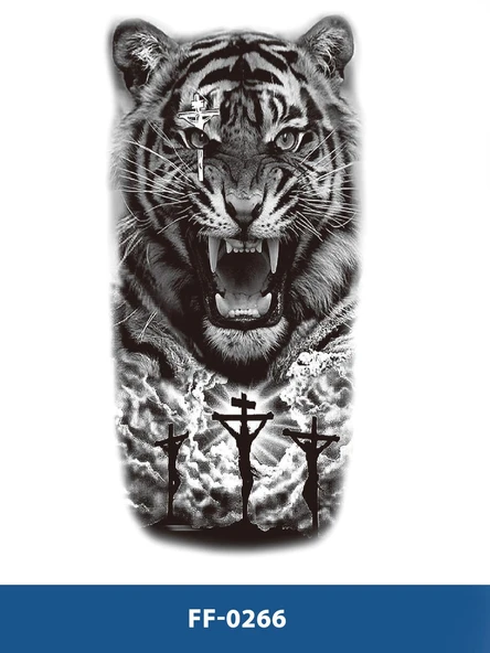 FF-266 ORTA BOY ASLAN DESEN GEÇİCİ DÖVME-TATTO ürün görseli